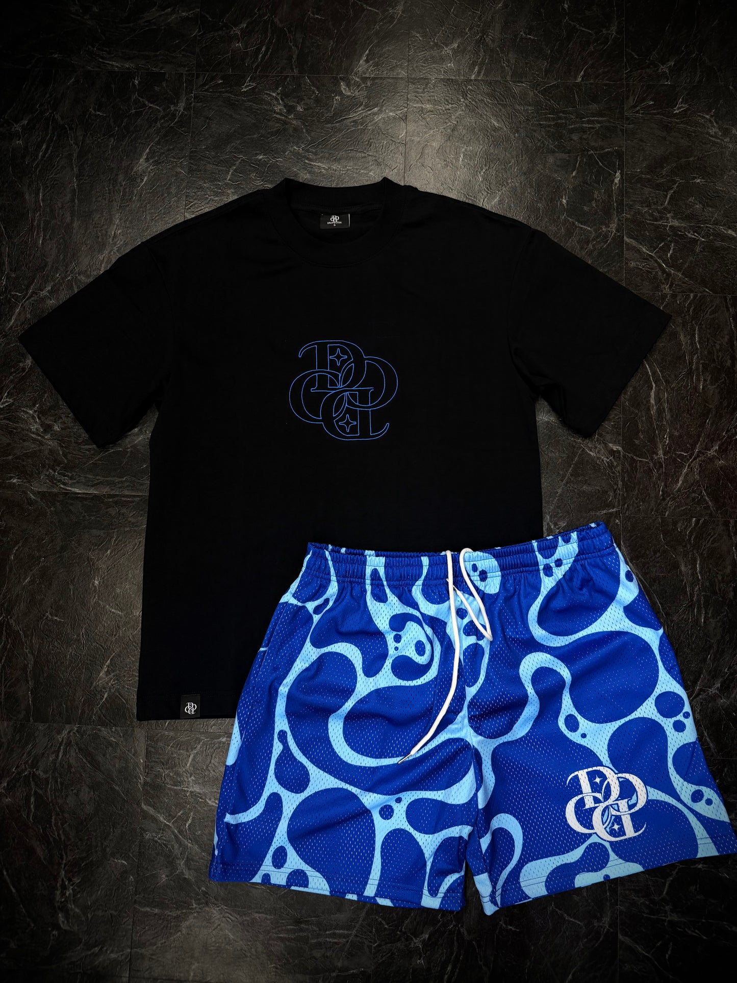 SET - Camisa + Pantalón 🩳 (Negro y Azul)