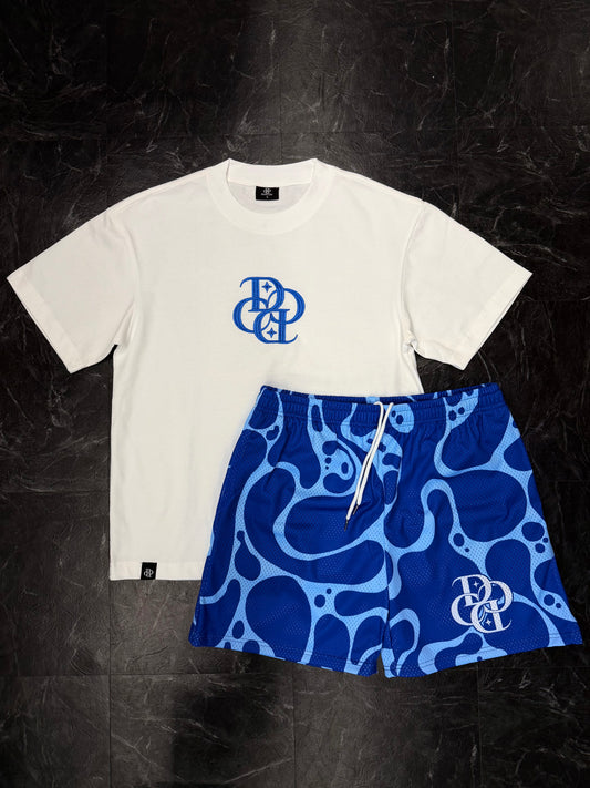 SET - Camisa + Pantalón 🩳 (Blanco y Azul)